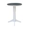 International Concepts Round 30 in Rd Top Pedestal Table, Bar Ht, White/Heather Gray, 30 W, 30 L, 41.9 in H, Wood K05-30RT-27B-6B-2 - alternate 2